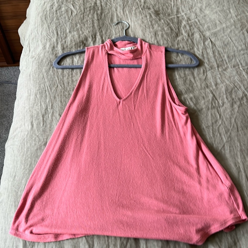 Pink Turtleneck tank